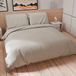 PETTI Artigiani Italiani Dekbedovertrekset 200x200 cm met 1 Kussensloop 50x80 cm, Zachte Microvezel, Lichtgrijs
