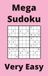 Pink Mega Sudoku Book, 9x9 Puzzles, 200 Pages, 5x8, Very Easy