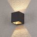 Lucande - Wandlamp buiten - 1 licht - Aluminium, gehard glas - H: 9 cm - G9 - donkergrijs, helder