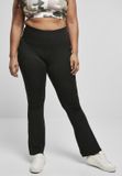 Urban Classics Organic Interlock Bootcut Dames Legging - Zwart - XXL