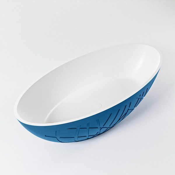 Mondiaz HOLM Vrijstaand Bad - 180x85cm - Jeans/Talc