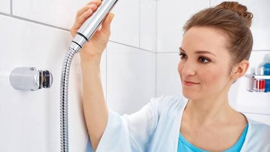 tesa Spaa Douchekophouder - grijs