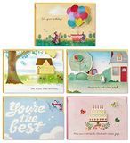 Hallmark Paper Wonder Pop Up verjaardagskaarten assortiment (5 kaarten met enveloppen), model: 2499RZW1029