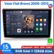 Awesafe Autoradio 6GB+128GB met Carplay en Android auto - Geschikt Voor Fiat Bravo 2006 t/m 2013 - Radio scherm met Navigatie GPS - 8 Kern V1PRO Versie - Draadloos Apple Carplay & Android Auto