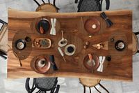 Merkloos Ovale placemats - 8 stuks - Bruin - Vinyl - 30x45 cm