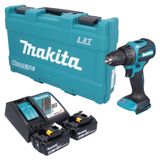 Makita DDF 490 RTK accuboormachine 18 V 65 Nm borstelloos + 2x accu 5,0 Ah + oplader + koffer