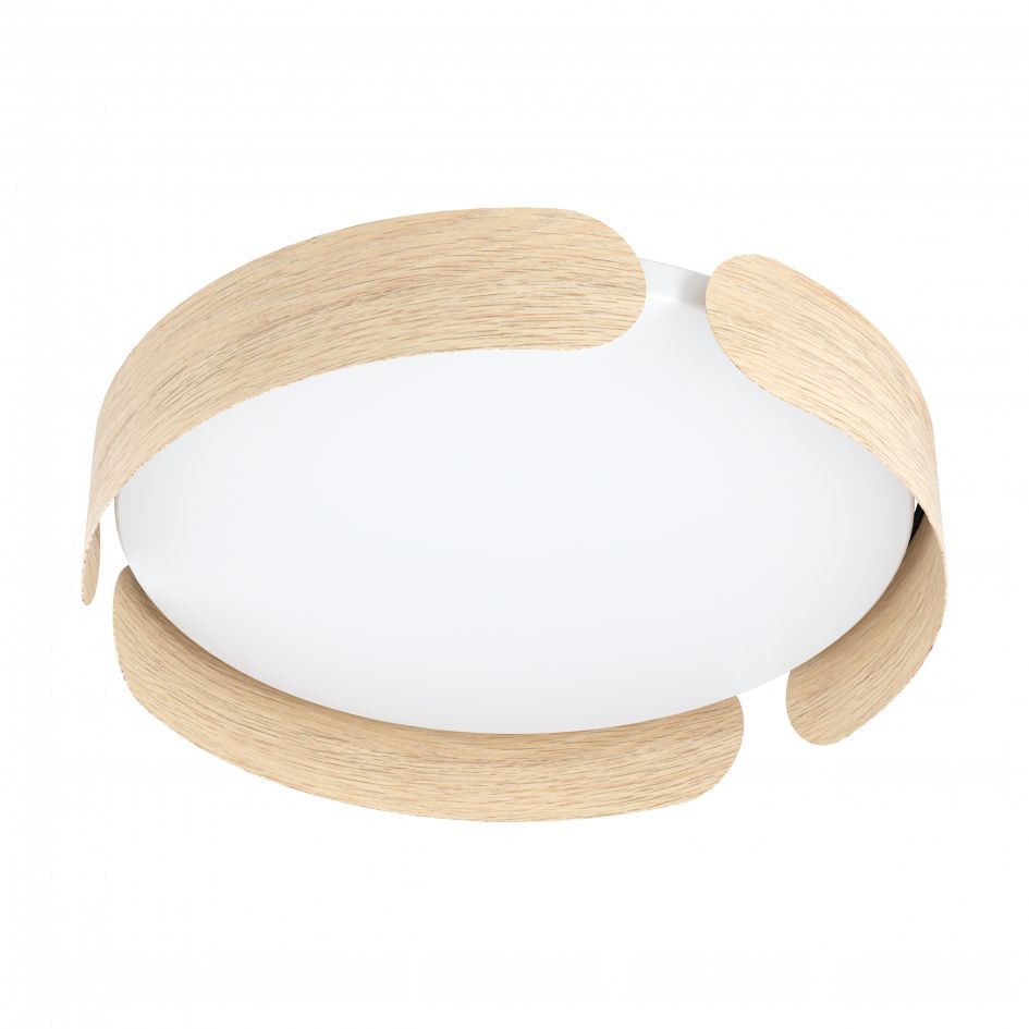 EGLO Valcasotto Plafondlamp - LED - 24W - Rond - Bruin - 37cm