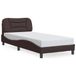 VidaXL Bedframe met LED Donkerbruin Stof 100x200 cm
