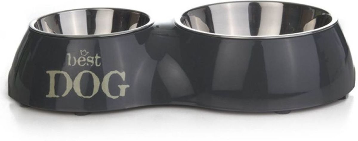 Beeztees Best Dog Voer- en Drinkbak - Grijs - 37 x 22 cm