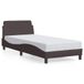 vidaXL Bedframe "Dover" 80x200 cm Stof Donkerbruin