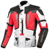 Berik Ferpho waterdichte motorfiets textieljas Zwart/wit/rood Maat 56