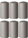 Enlightening Candles Bougie cylindrique/bougie pilier - 8x - sable/gris - D6 x H10 cm - 36 heures de combustion