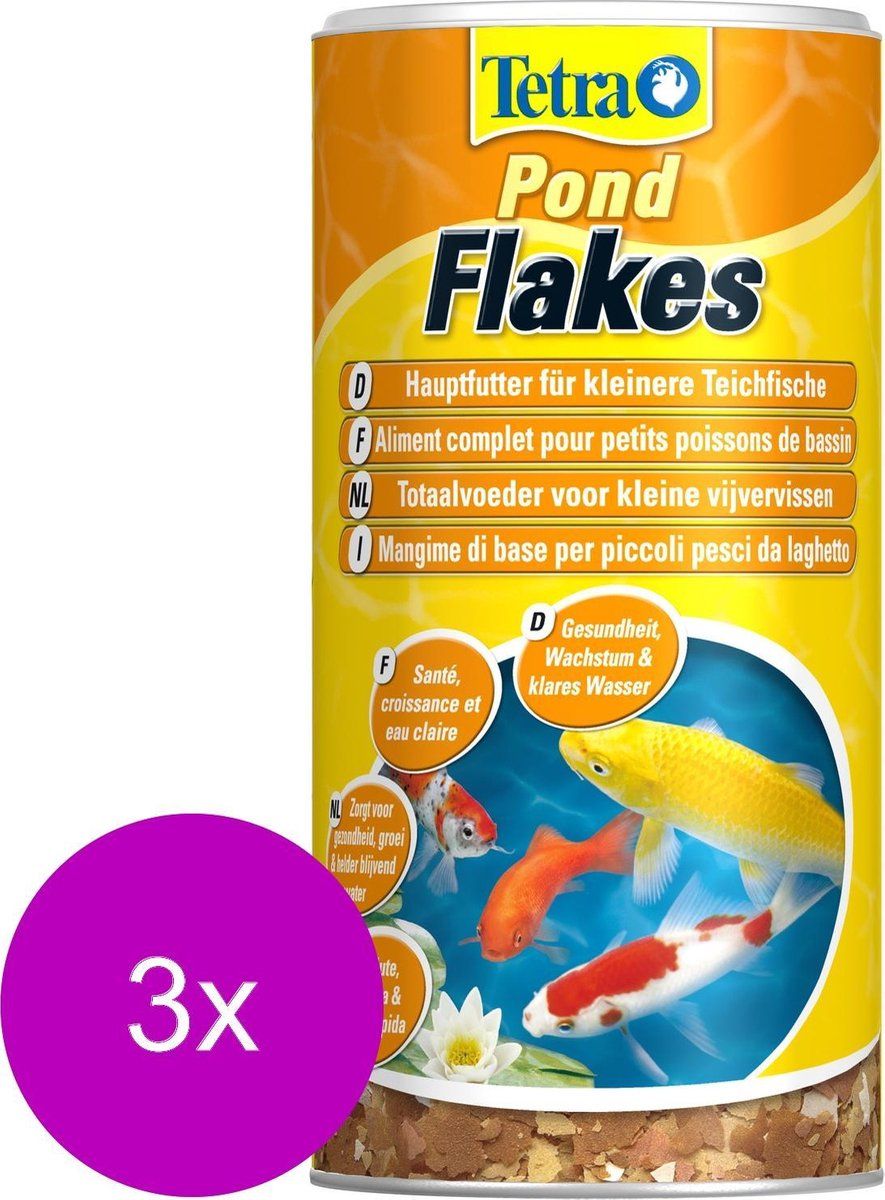 Tetra Pond Flakes - Vijvervoer - 3 x 1 l