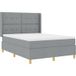 Maison Exclusive - Lit boxspring avec bandes lumineuses LED, gris clair, 140 x 200 cm, tissu
