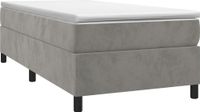 Boxspring Boxspring met matelas velours gris clair 90x190 cm
