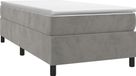 Boxspring Boxspring met matelas velours gris clair 90x190 cm