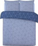 VISION Hugo Dekbedovertrekset 240x220 cm Blauw 100% Katoen