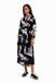 Desigual Blousejurk 'PERCY' limoen / oudroze / zwart / offwhite