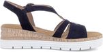 Gabor Dames Plateau Sandalen Zwart Leer Kurk/Rubber