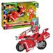 Power Rangers Deluxe voertuig met figuur 15 cm, rode Ranger – Jason Lee Scott, voor kinderen vanaf 4 jaar, PWG04