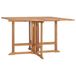 vidaXL Table de jardin pliable bois de teck massif 110x110x75 cm brun carré