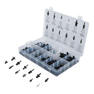 BGS Assortiment bevestigingsclips voor VW, Audi, Volvo, Chrysler, Ford, Mercedes-Benz - 350-dlg.