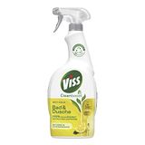 Viss Cleanboost Reinigingsspray voor badkamer en douche, anti-kalk, citrusreinigingsmiddel voor stralende glans, met 100% kalkoploskracht, natuurlijke oorsprong, 750 ml