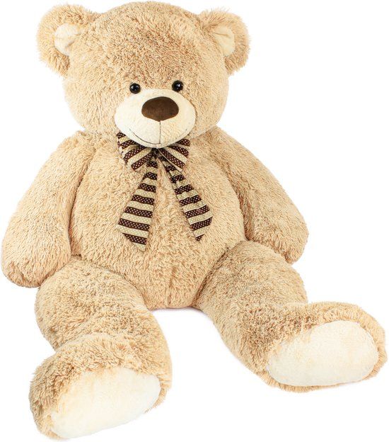 BRUBAKER XXL Teddybeer 150 cm - Beige - Pluche Knuffel - Cadeau
