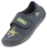 BECK Huisschoenen 'Dino' navy / lichtgroen