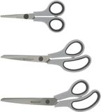 Westcott scharenset - Easy grip - 3delig 14/20/24 - RVS - lichtgrijs/antraciet