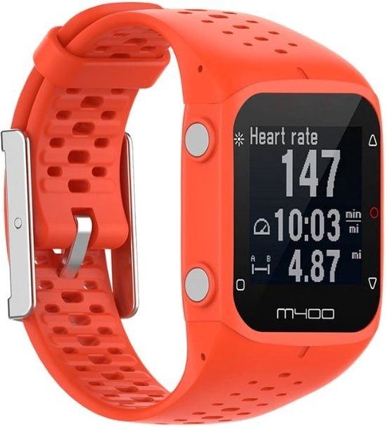 Siliconen bandje voor Polar M400 / M430 - Oranje