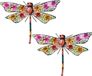 Decoris Kaemingk B.V. Tuinlibelle decoratie - 2x - multikleur - metaal - 29 x 47 x 4 cm