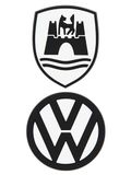 BRISA VW Collectie - Volkswagen Rubber Magneet - Set van 2 VW-logo's en Wolfsburg-wapens