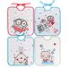 Ti TIN, Set van 4 slabbetjes, bedrukt, waterdicht, 33 x 36 cm, 90% katoen, 10% polyester, slabbetjes voor baby's vanaf 1 jaar, gesp, sluitband, vinylvoering, motief astronaut/ruimte, 320 g/m²