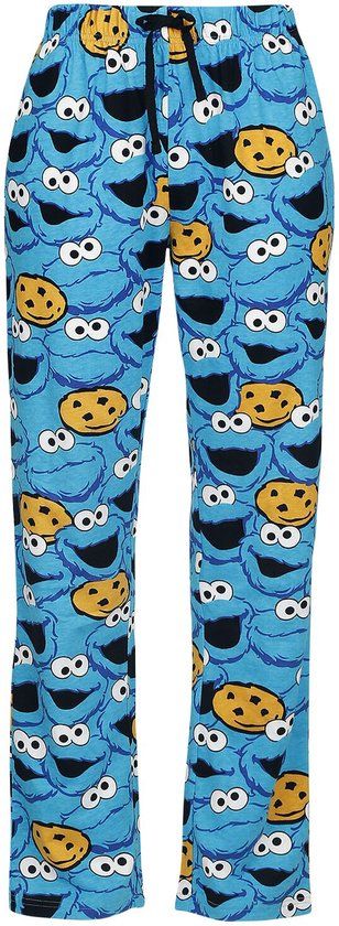 Sesame Street Krümelmonster - Face Pyjamabroek blauw Katoen -