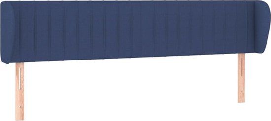 vidaXL Hoofdbord met randen 203x23x78/88 cm stof blauw