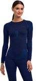 FALKE Women's Long Sleeve Round Neck Thermo Base Shirt M Space Blue