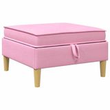 vidaXL Sofa Stof Roze