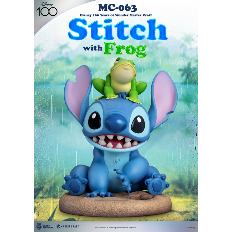 Diverse Diverse Beast Kingdom Disney: Lilo and Stitch - Master Craft Stitch with Frog Statue decoratie