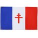 AZ FLAG Vlag Vrij Frankrijk 1940-1944 150x90 cm Licht Polyester 4 Ringen