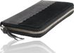 Lederen Discountershop B.V. Leren portemonnee Dames met Ritssluiting - Zwart - 12 Pasjeshouders - RFID - 20x10x2.5cm