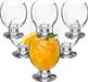 KADAX Sapglazen, 280 ml waterglazen van hoogwaardig glas, drinkglazen op een stevige voet, universele glazen voor het serveren van desserts, brandy, water (6 x 280 ml)