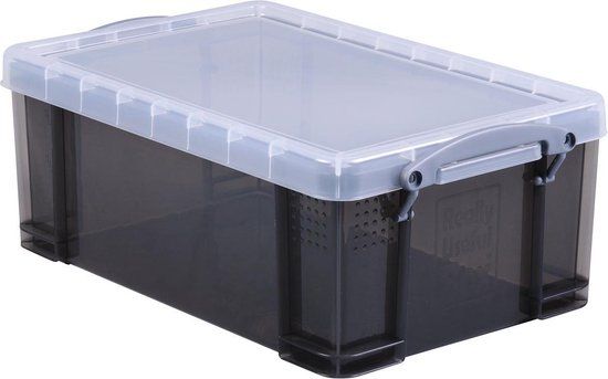 Really Useful Box 9 liter transparant smoke - Opbergdoos met clipsluiting