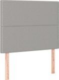 vidaXL Hoofdbord Lichtgrijs Stof 90x5x118/128 cm