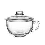 JORDAN&JUDY Gobelet en verre trempé avec couvercle, pour porridge et lait, 520 ml