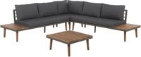Beliani CORATO - Loungeset voor 5 - Grijs - Acaciahout - Hoekbank - Weerbestendig