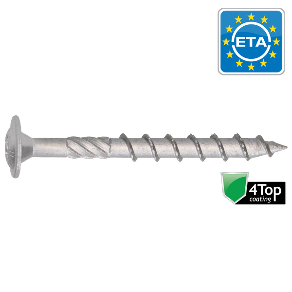 pgb-Europe HAPAX Constructieschroef FK-T Deeldraad 4Top Flenskop Ø8x40 | 50 st | HAETTG014008000403