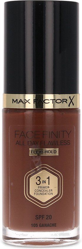 Max Factor Facefinity All Day Flawless 3 in 1 Flexi Hold Foundation - 105 Ganache