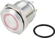 TRU COMPONENTS TC-10090912 GQ16F-10E/J/R/24V/S Vandalismebestendige druktoets 48 V/DC 2 A 1x uit/(aan) Moment Rood IP65