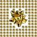 Merkloos Relaxdays cadeaustrik set van 200, zelfklevend, kerst, 5x5 cm, goud